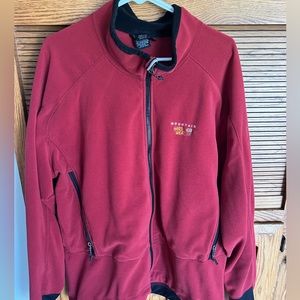 Red/black mountain hardware fleece jacket size XL
